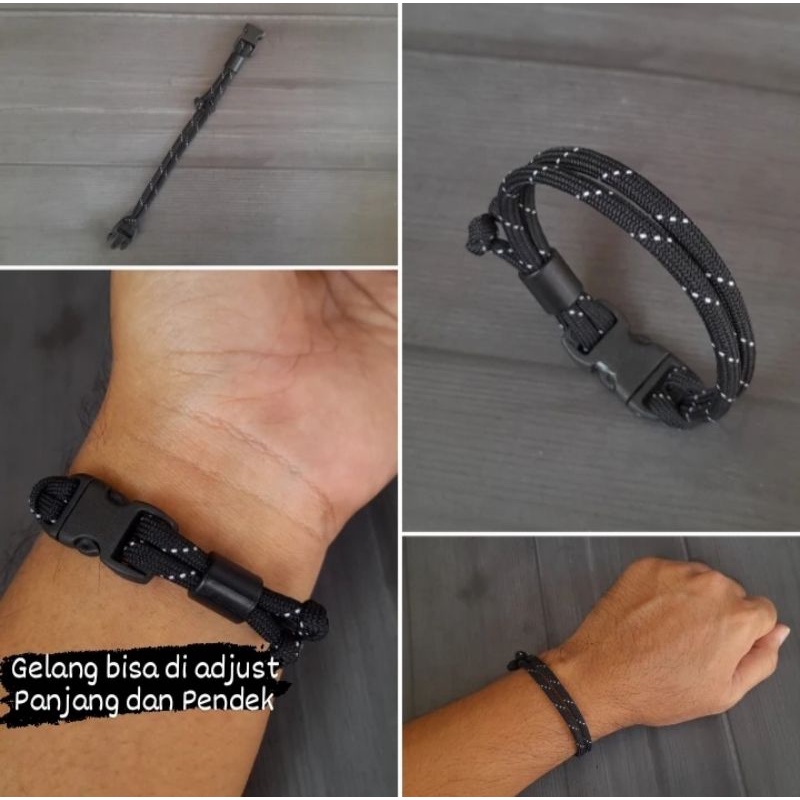 Gelang Buckle Gelang Tali Gelang Tridatu Gelang Pria Gelang Wanita Gelang Prusik Gelang Paracord