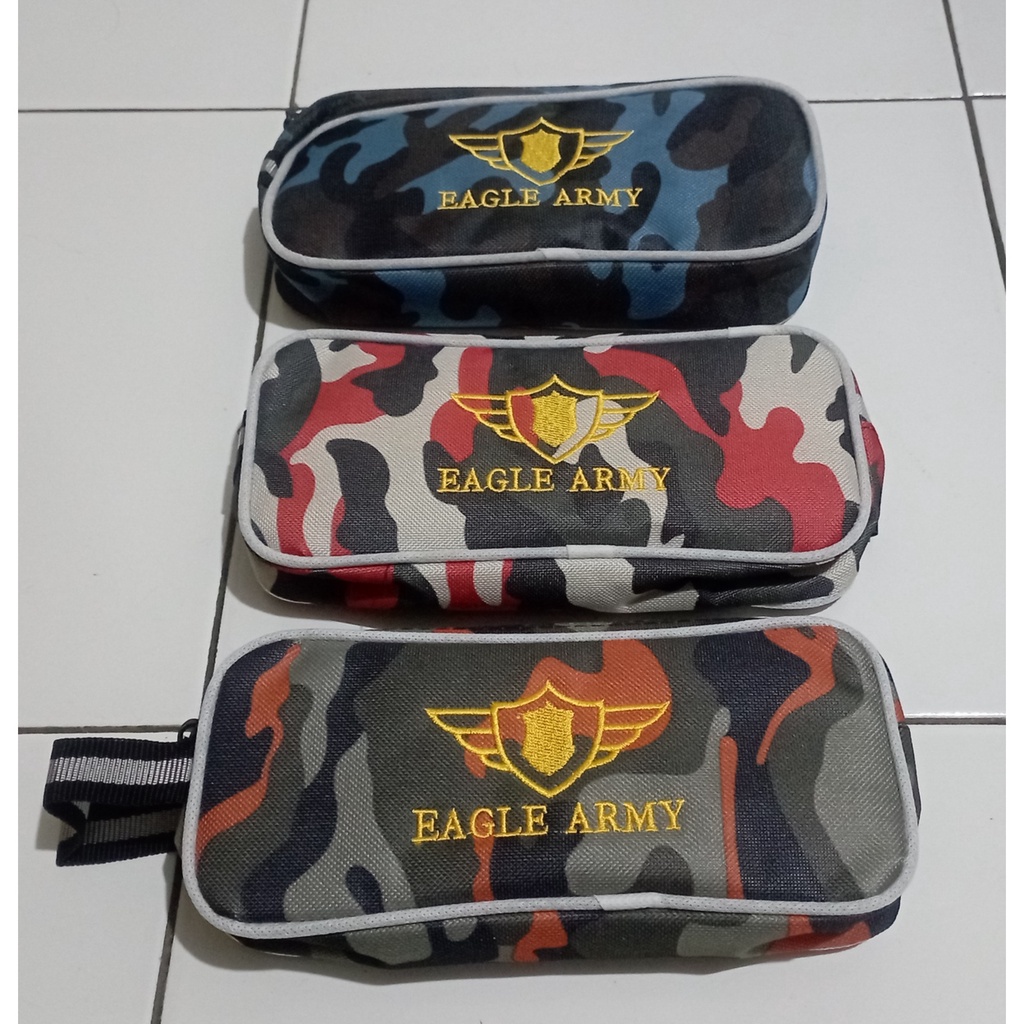 

Tepak Pensil Kain Loreng JU108 Model Unisex