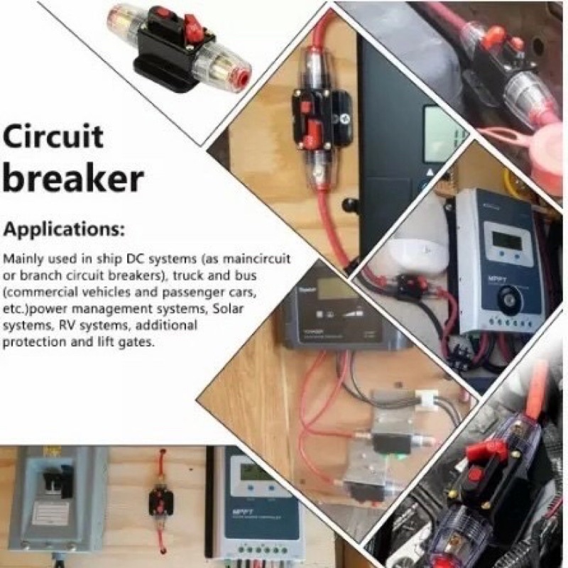 Fuse DC 12V-24V 150A Circuit Breaker Reset Sekering Audio Solar Panel