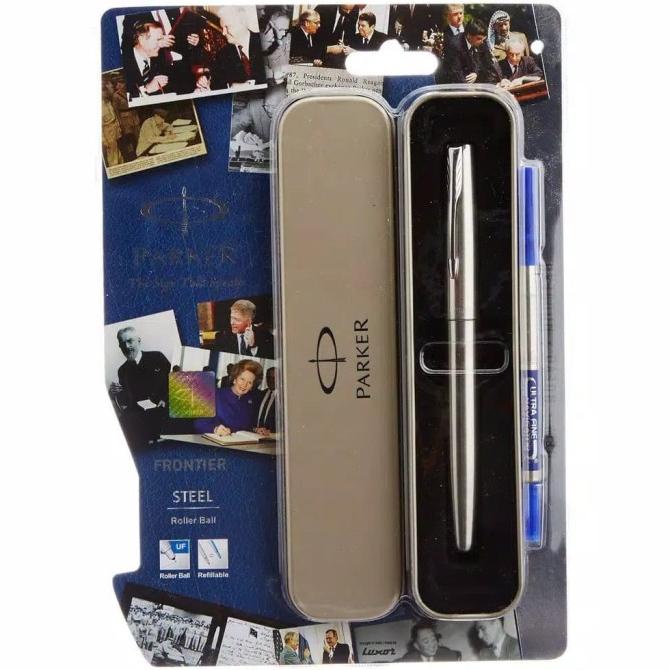

Silahkan Order] Pulpen Parker Frontier Rollerball Chrome Trim Pen Original