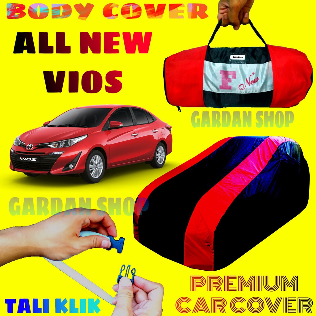 Body Cover ALL NEW VIOS Sarung MERAH Penutup Pelindung Bodi Mobil Toyota Vios Waterproof PREMIUM Red