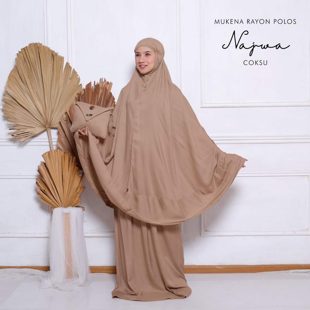 MUKENA BALI TASIK - MUKENA RAYON POLOS DEWASA NAJWA