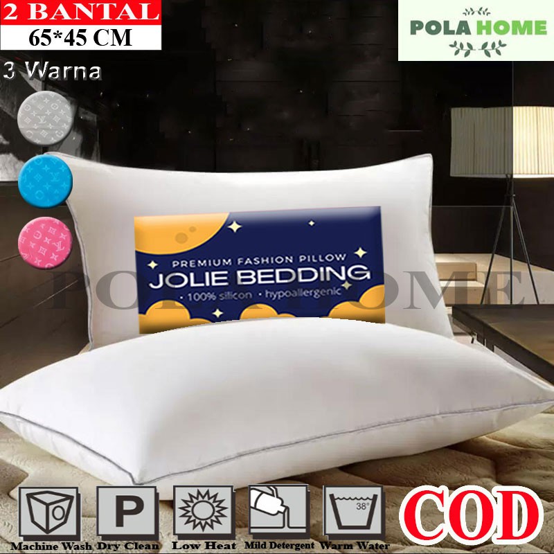 JOLIE Bantal Silicon Bantal Hotel Super Lembut Anti Alergi isi 2pcs