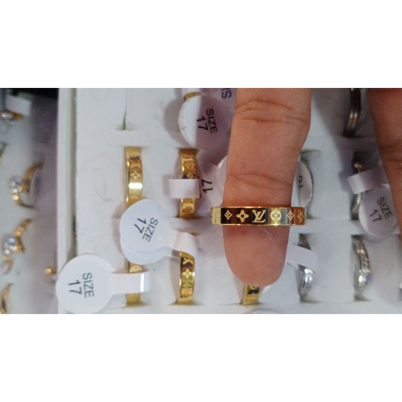 Cincin Variasi Gold Besi Putih Asli Ternate