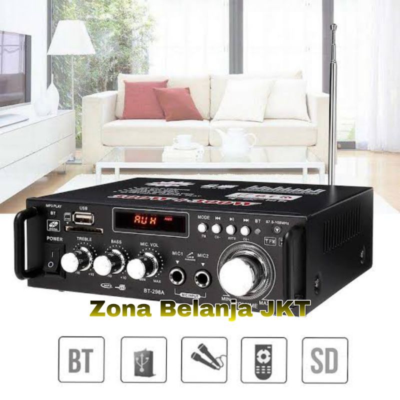 AMPLIFIER BLUETOOTH 600W EQ KARAOKE AUDIO HOME THEATER FM RADIO MINI