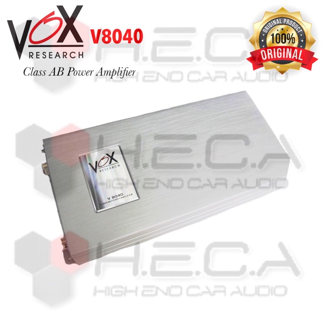 VOX Research V8040 Power Amplifier 4-Channel V 8040 Car Audio Mobil 4ch Ampli Class AB