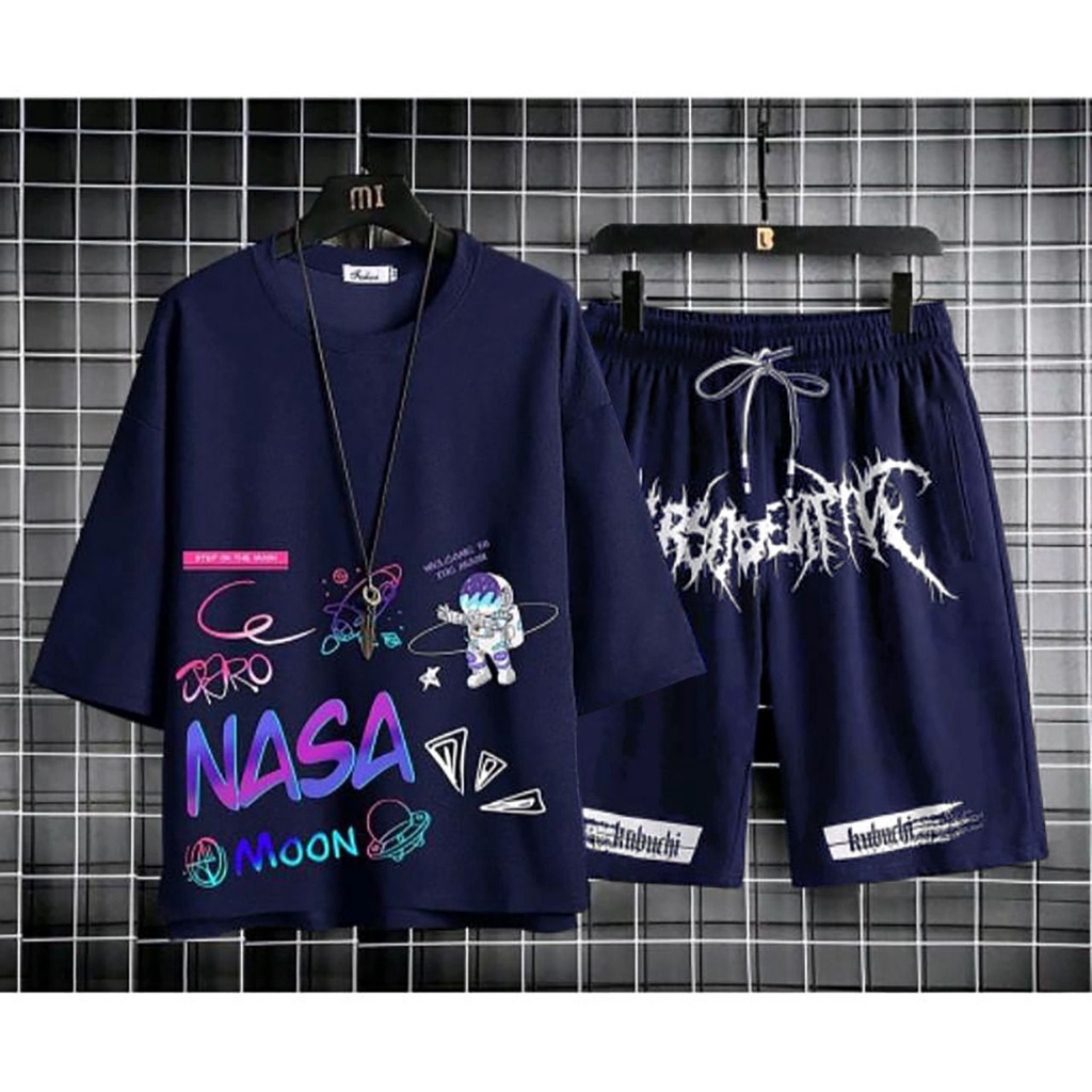 COD/ARPIOSSHOP - STELAN NASAMOON - SETELAN PRIA SATU SET ( KAOS + CELPEN )