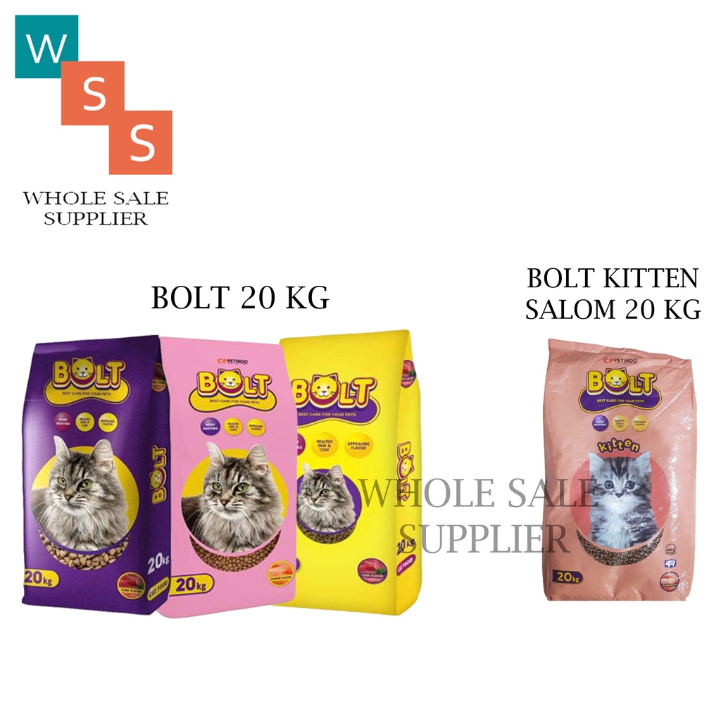 MAKANAN KUCING BOLT TUNA &amp; SALMON 20KG ekspedisi