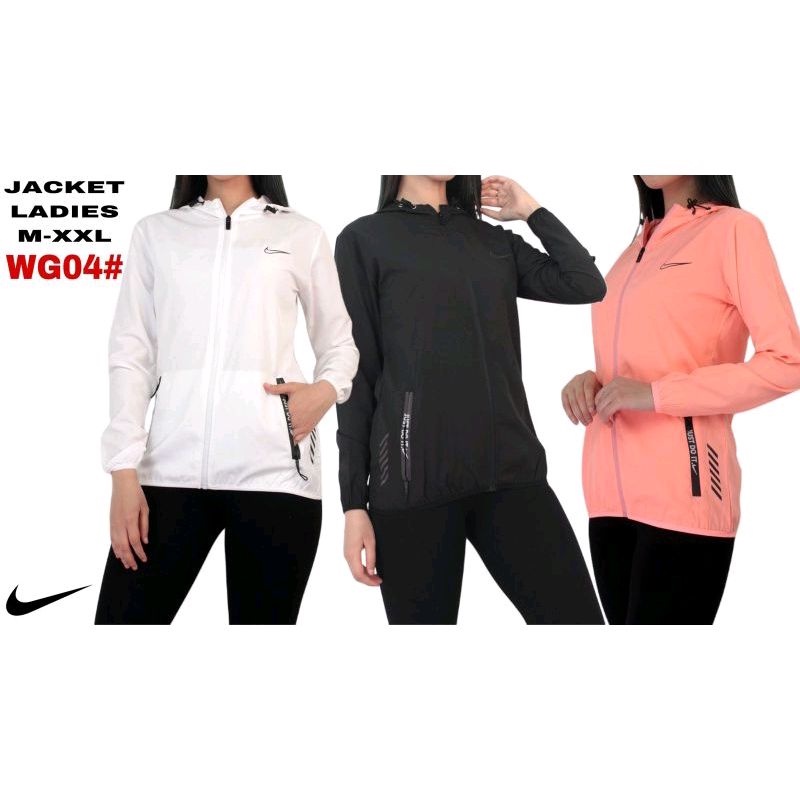 JAKET MICRO WANITA LENGAN PANJANG TOPI KUPLUK LADIES IMPORT NIKE RUNNING