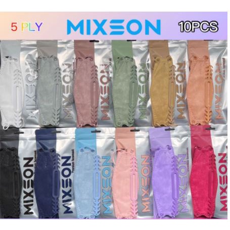 KF94 MIXSON 5PLY ISI 10 PCS IJIN KEMENKES WARNA HITAM PUTIH ABU MATCHA LADY PINK SHRIMP PINK LIGHT P