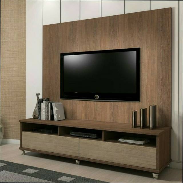 Meja TV / Rak TV / Backdrop TV bahan kuat dengan Multiplek / non serbuk