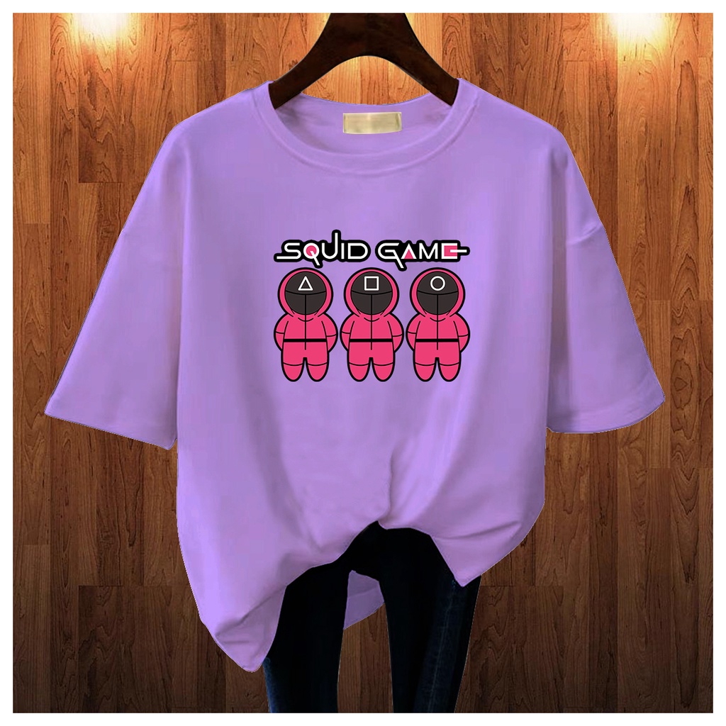 CALVIERO SHOP - BAJU KAOS ATASAN WANITA DEWASA REMAJA PRINT SQUID GAME