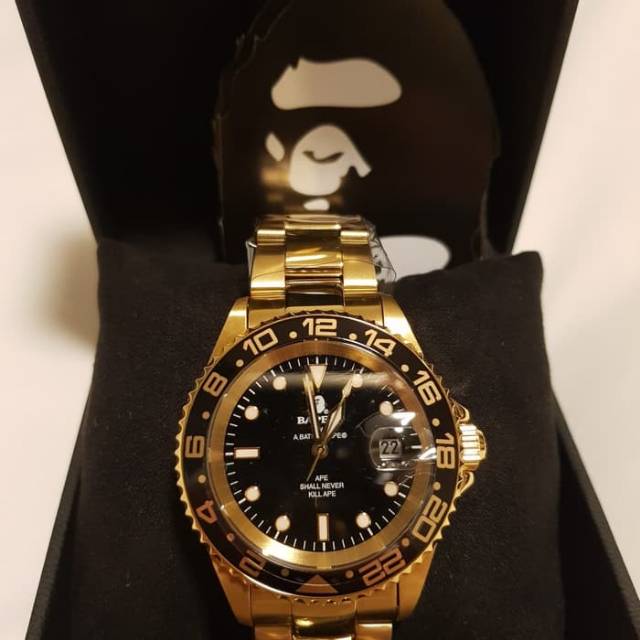 BapeX M watch type 2 gold color
