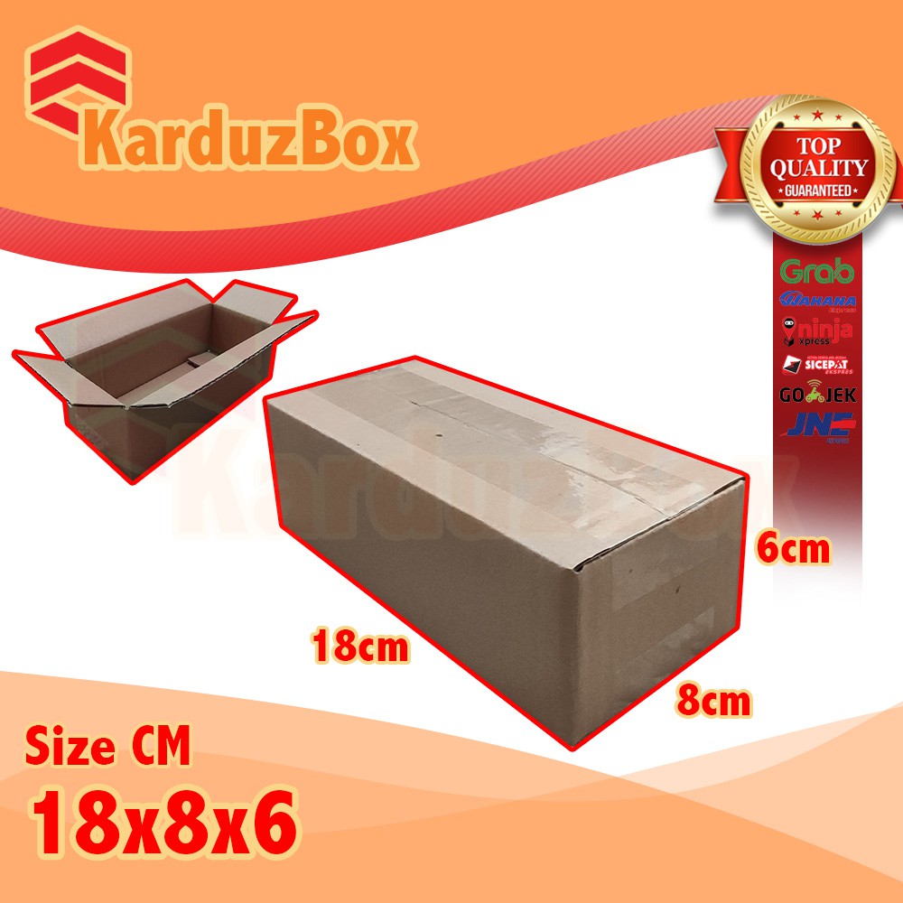 

18x8x6 kardus box packaging POLOS BARU