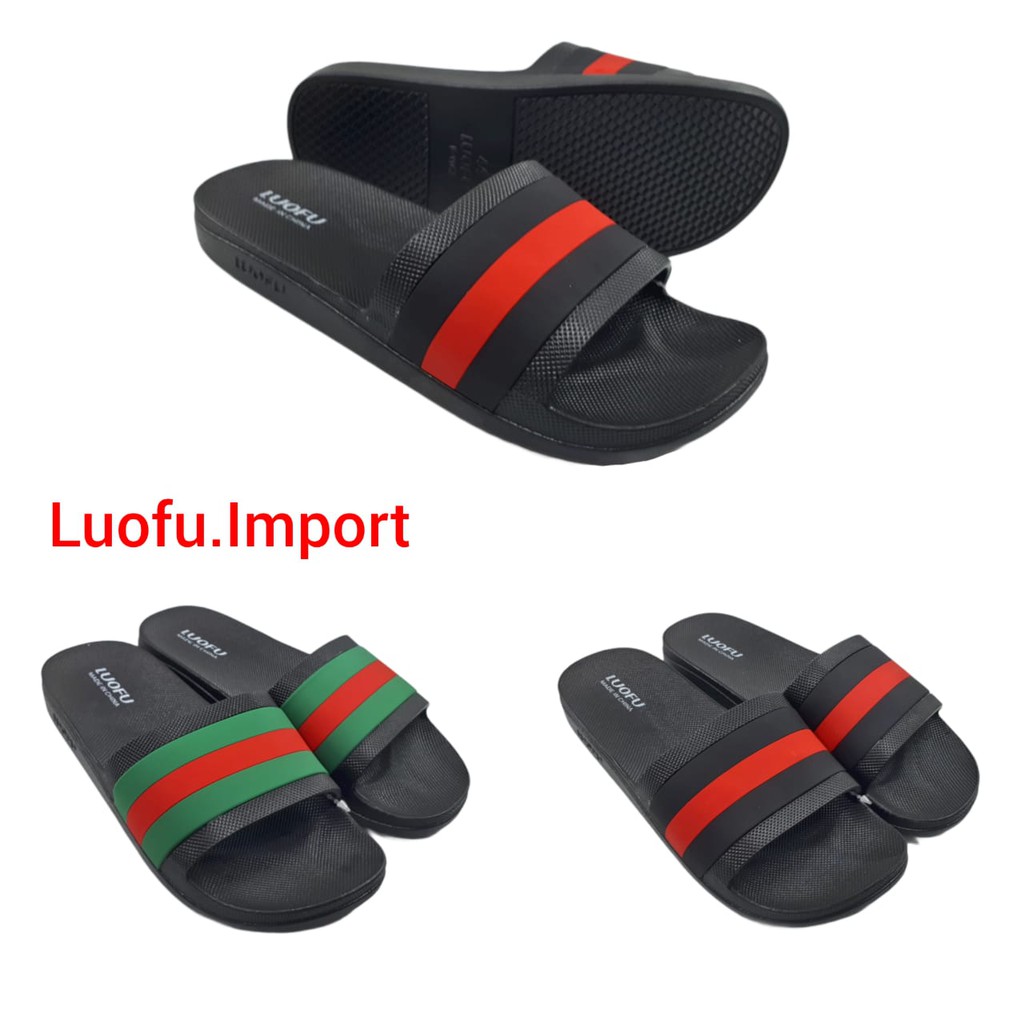 Luofu F-1162 RG Size 40 - 44 Sandal Selop Pria Terbaru Murah Original Sendal Karet Cowok Model Keren