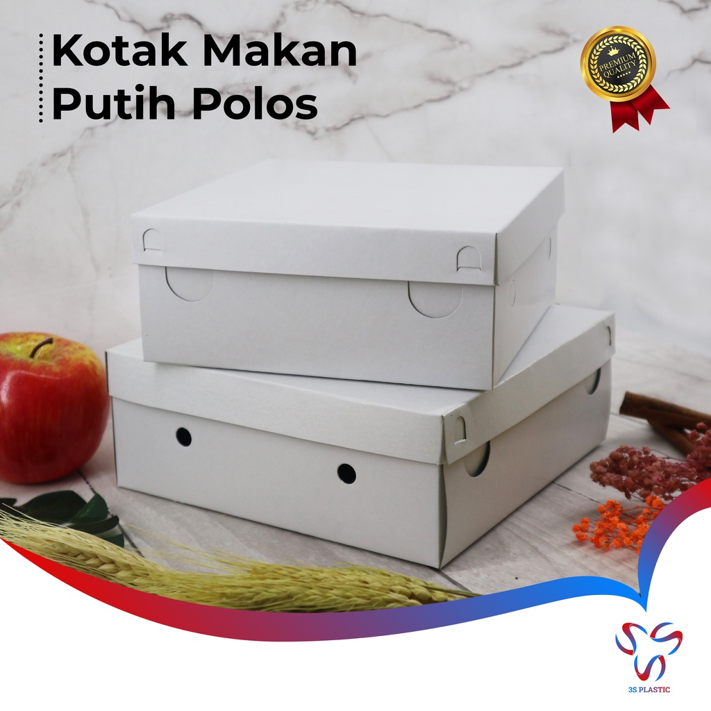 DUS KOTAK MAKANAN POLOS BAHAN TEBAL / DUS KOTAK NASI BESEK / DUS CATERING