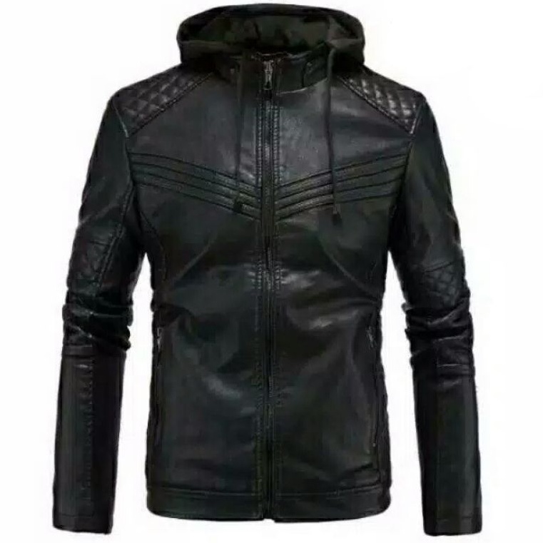 Jaket Semi Kulit Hoodie Adidas Pria Terlaris #M19