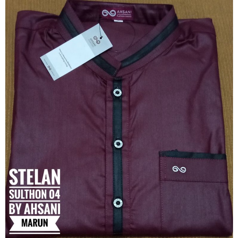Stelan Gamis Celana/Koko Baju Muslim  Murah Ahsani Model Sulthon 04
