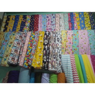  Bahan  Kain Katun  Polymicrotex Meteran Motif Karakter 