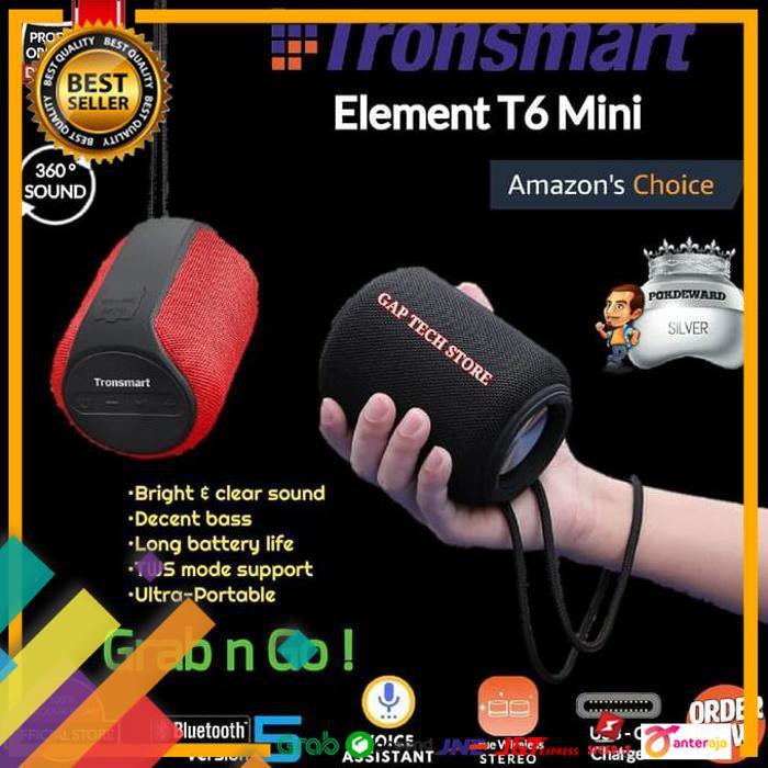 ON SALE.. TRONSMART ELEMENT T6 MINI / T 6 MINI PORTABLE BLUETOOTH SPEAKER ..TERMURAH