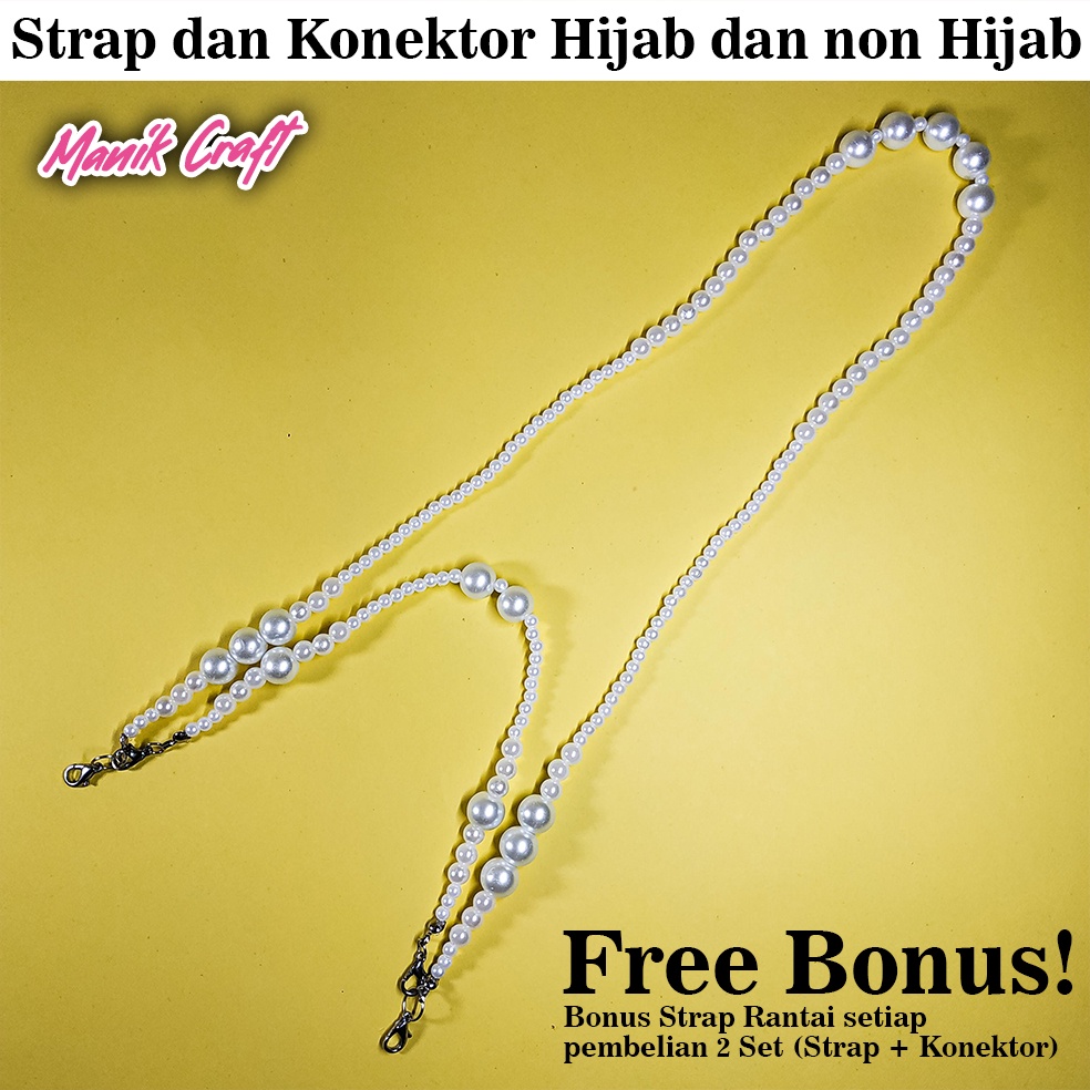 Konektor Masker Hijab / Strap Masker Rantai / Tali masker Rantai / Kalung masker Rantai