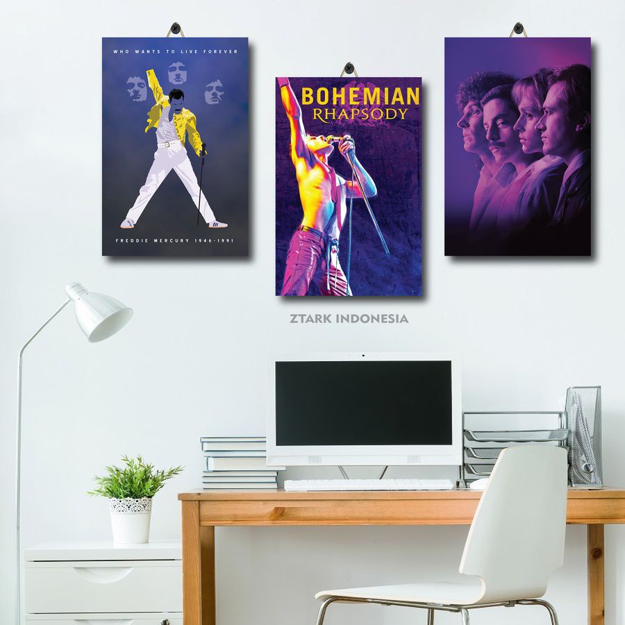 POSTER KAMAR BESAR VOKALIS BAND QUEEN 20X30 5TMJS/TIS0O/ DEKORASI DINDING AESTHETIC GRUP BAND QUEEN 