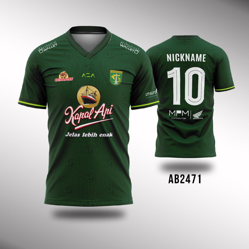 kaos Jersey sepakbola Persebaya terbaru 2022 AB2471