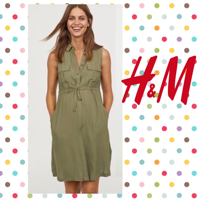 H&M khaki plain dress - h&m dress original