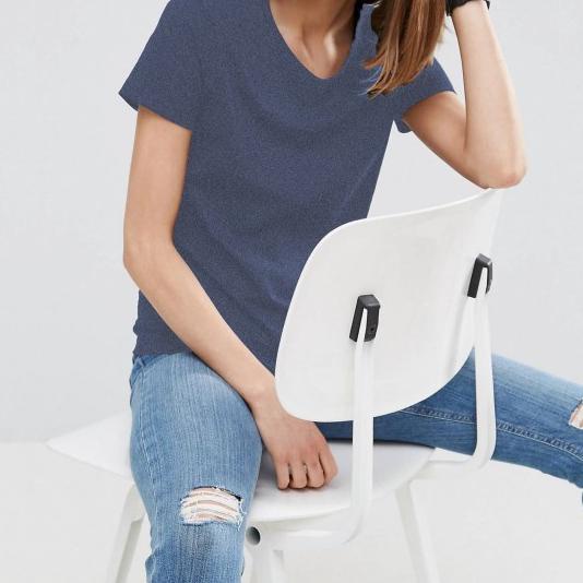 ➸ Okechuku Vioree Size XXL Kaos Leher V Wanita Woman V Neck T Shirt - Twotone Abu Tua ✤