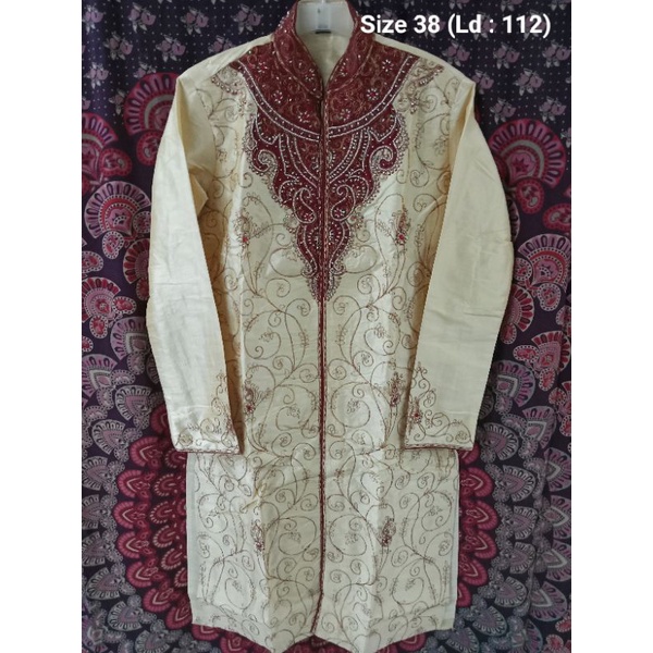 baju pengantin India cowok Jodha Akbar lengkap celana