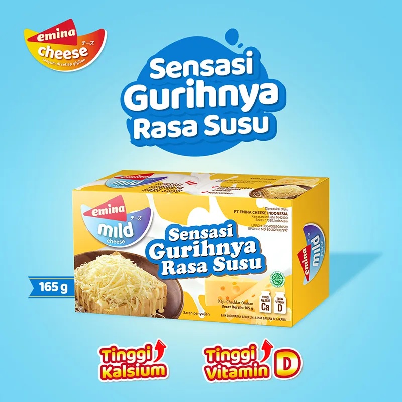 

[ 3 PACK ] EMINA BLOCK CHEESE MILD BOX 165g