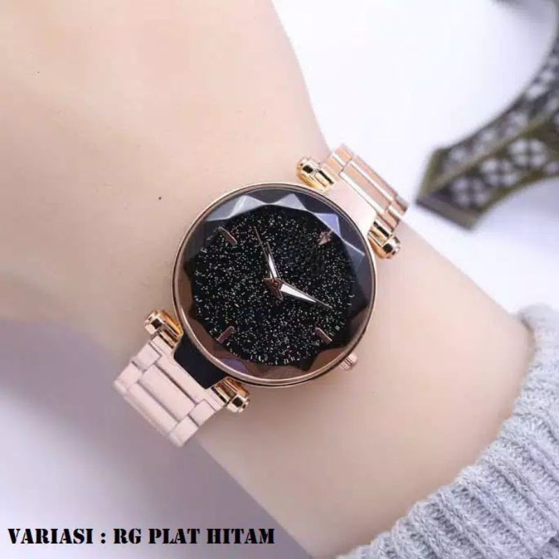 Jam Tangan Wanita Fashion Perempuan Analog Diyoor Strap Rantai