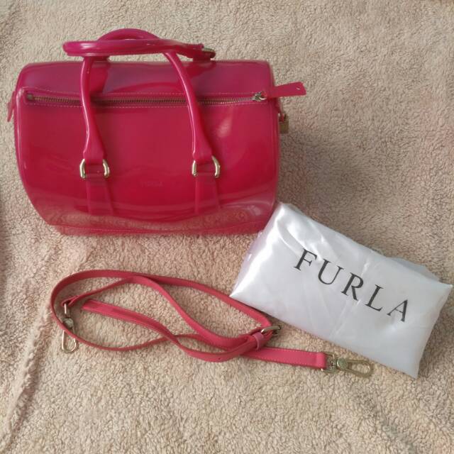 Preloved tas furla jelly tabung - preloved tas furla jelly