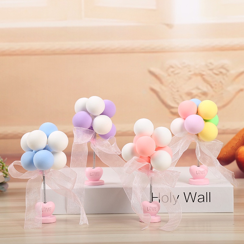 Dekorasi Dashboard Mobil / Pajangan Balon Bobble / Cake Topper Balloon