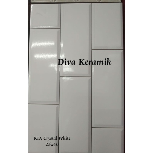 Keramik Dinding KIA Crystal White 25x40