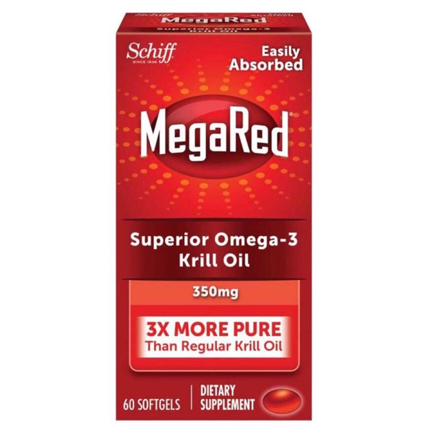 MegaRed Superior Omega-3 Krill Oil 350mg 60 softgels
