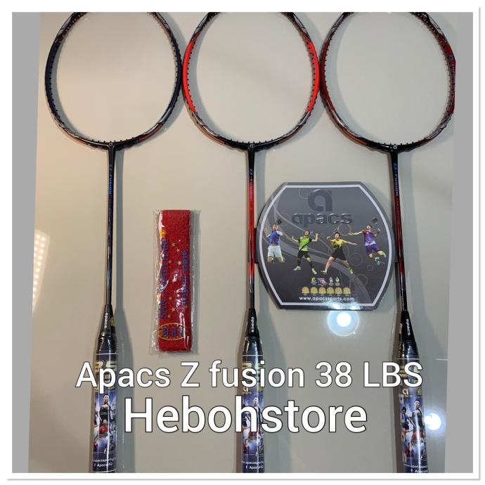 Raket Badminton APACS Z FUSION Low vibration kuat 35 LBS ORIGINAL