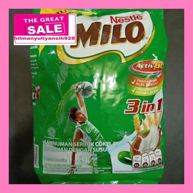 

02T4Dpsum Milo 3 In 1 Activgo 1000Gr/1Kg S30Ytd50
