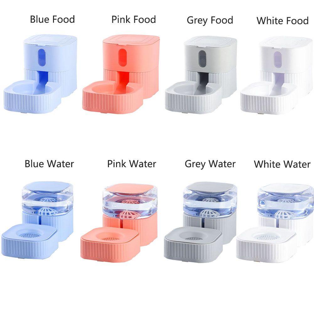 Solighter Auto Pet Food Dispenser Washable Creative Food Feeder Anjing