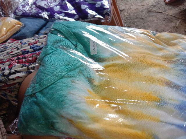 Pilih Warna Nirmala Gamis Kaos Pelangi Tiedye Batik Payung Jumbo Syari Termurah