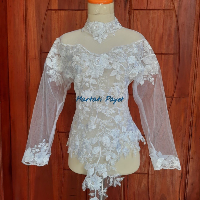 (Ready &amp; PO) Kebaya Atasan 3D Tulle Crystal / Kebaya Wisuda / Kebaya Gaun Pengantin