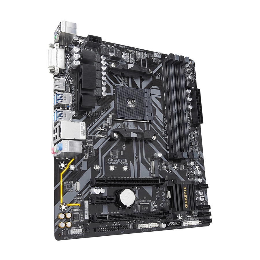 MOTHERBOARD AMD GIGABYTE B450M DS3H MICRO ATX AM4 DDR4