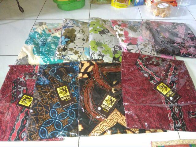 Kemeja Batik Pria Lengan Pendek M L Xl Xxl Kipas Mega Mendung Seno Cendrawasih Merak Kawung