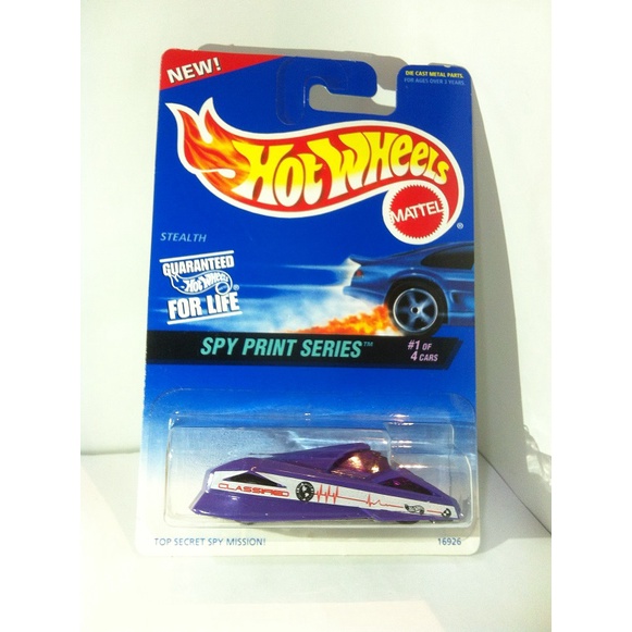 Hot Wheels. 1997 Spy Print Series - 1. Stealth Shadow Jet II. 3SP by MATTEL 1997