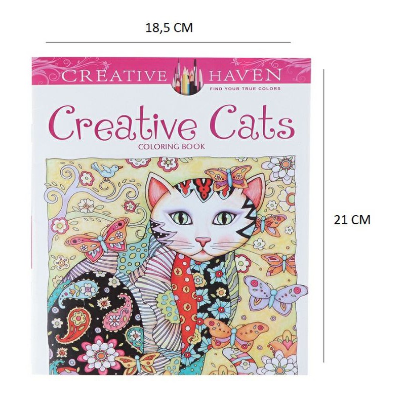 Adult Coloring Book Buku Mewarnai untuk Dewasa Sebagai Penghilang Stress-Creative Cats
