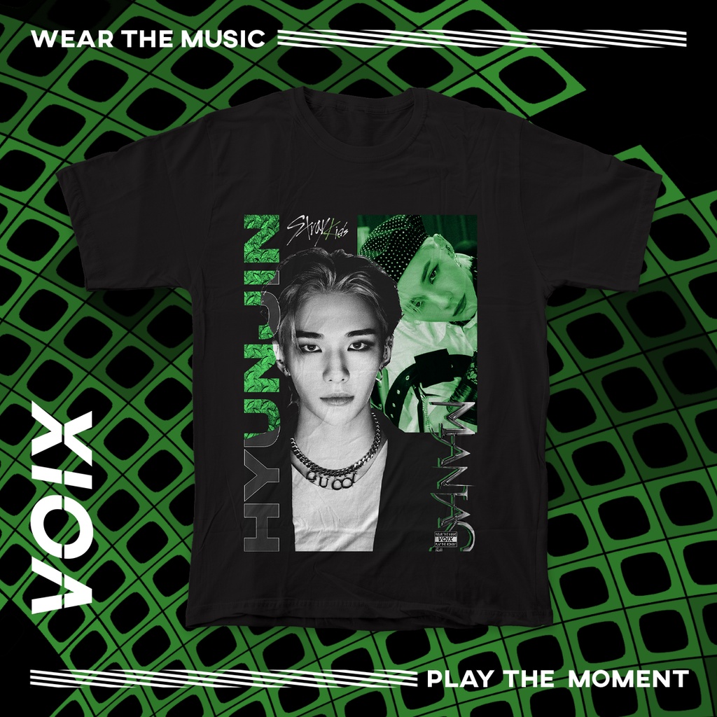 Kaos Kpop Stray Kids "MANIAC" Tee - Bangchan LeeKnow Changbin Hyunjin Han Felix Seungmin I.N