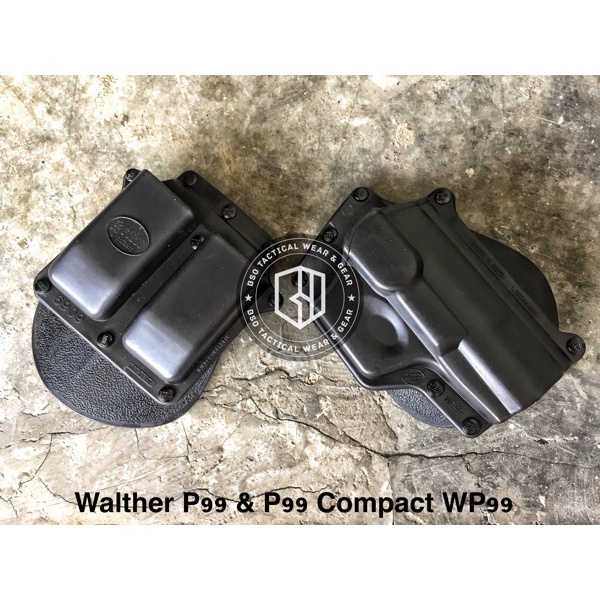 MAINAN & HOBI AKSESORIS AIRSOFT GUN HOLSTER FOBUS USA FOR WALTHER P99 COMPACT WP99 WITH DOUBLE MAG
