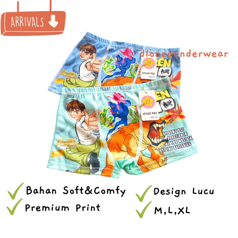 Celana Dalam CD Boxer Anak Laki Laki Cowok Import Motif Thomas Bahan Katun Adem / Celana Bokser Anak