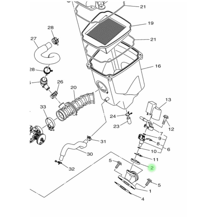 GASKET PAKING FIBER INTAKE INTEK INJEKTOR VIXION NVL NVA R15 MX KING ASLI ORI YAMAHA 1PA E3556 00
