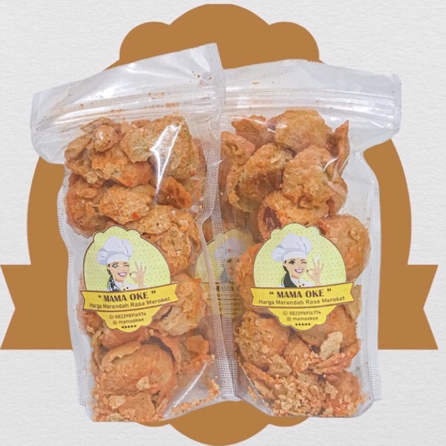 

(BISA COD) Keripik Tahu Crispy Rasa Balado Pedas Manis By MamaOke 50gr